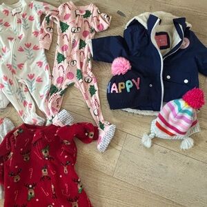 3 pajamas , jacket and 1 hat